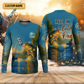 Maxcorners Reel In A Cold One Bass Light Beer And Fishing SPF Shirt, Funny Fishing Shirt, Fishing Shirts For Men