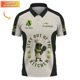 Maxcorners Stay Out of the Kitchen Pickleball Shirt, Funny Pickleball Shirts For Players, Custom Name Pickleball Polos LM0509