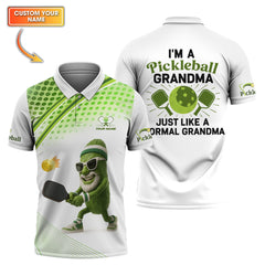 Maxcorners I’m A Pickleball Grandma Shirt, Funny Pickleball Polos, Custom Pickleball Shirts For Men's LM0509