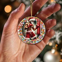 Maxcorners Custom Name Boxing Ornament, Christmas Gift for Boxing Lover 2D Flat LM2211