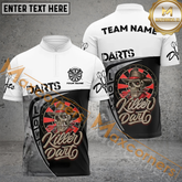 Maxcorners Skull Darts Jersey Multicolor Options Personalized Name, Team Name 3D Polo Shirt