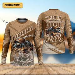 Maxcorners When In Doubt Fish Funny Fishing Shirt, SPF Shirt For Men, Gift For Fisherman, Largemouth Bass Fishing