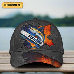 Maxcorners Custom Name Fishing Cap, Fishing Hat For Men, Men's Sun Hats, Presents For Fishermen