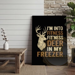Maxcorners Rustic Hunting Humor Canvas - Fitness Deer Joke Wall Decor