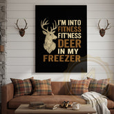 Maxcorners Rustic Hunting Humor Canvas - Fitness Deer Joke Wall Decor