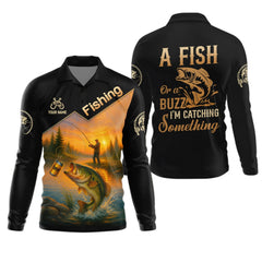 Maxcorners A Fish Or A Buzz I'm Catching Something, Funny Fishing Shirt, SPF Shirt For Men, Gift For Fisherman