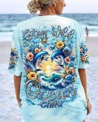Maxcorners Stay Wild Ocean Child Dolphin All Over Print LM2101