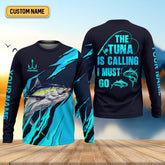 Maxcorners The Tuna Is Calling I Must Go Tuna Fishing SPF Shirt For Men, Fishing Gifts For Men, Fishing Shirts For Men