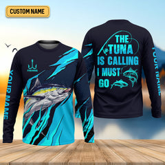 Maxcorners The Tuna Is Calling I Must Go Tuna Fishing SPF Shirt For Men, Fishing Gifts For Men, Fishing Shirts For Men