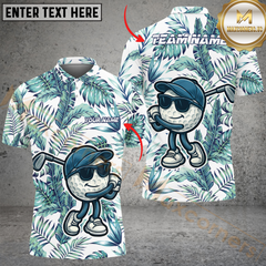 Maxcorners Golf Funny Ball Tropical Pattern Multicolor Customized Name, Team Name 3D Shirts