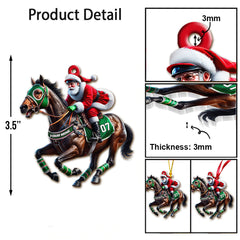 Maxcorners Custom Name and Number Horse Racing Ornament Ornament, Christmas Horse Racing Gift 2D Flat LM2211
