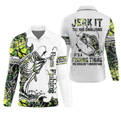 Maxcorners Jerk It Till She Swallow, Fishing Thing Hooded UPF Shirt, Funny Fishing Shirt, Fishing Shirt For Men