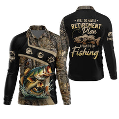 Maxcorners I Have A Retirement Plan Fishing UV Shirts, Tree Camouflage, Fishing Jersey, Gift For Fisherman