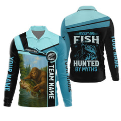 Maxcorners Hooked On Fish, Largemouth Bass Fishing, Funny Fishing Shirt, UV Protection Clothing, Mens Casual Shirts