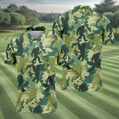 Maxcorners Bigfoot Sasquatch Men's Golf Polo Shirt, Funny Golf Shirt, Gift For Golfers