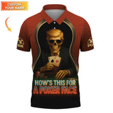 Maxcorners Skull Poker Face Custom Shirt - Trump ACE Card Design - Gift for Poker PlayersLM1009