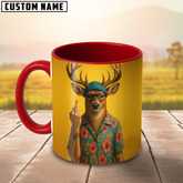 Maxcorners Deer Fukin' Finger Personalized 3D Ceramic Mug Printed