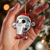 Maxcorners Custom Name Soccer Ornament, Christmas Soccer Gift 2D Flat LM2211