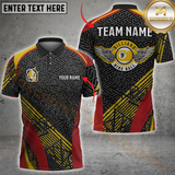 Maxcorners  Pro Nine Ball Billiards Shirt – Winged 9-Ball Geometric Design Customized Name, Team Name 3D Unisex Shirt