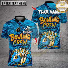 Maxcorners Spray Bowling Crew Multicolor Customized Name, Team Name 3D Shirts