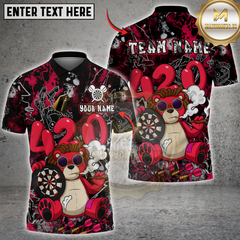Maxcorners Darts 420 Smoker Teddy Bear Dartboard Multicolor Customized Name, Team Name 3D Shirts