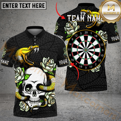 Maxcorners Darts Skull Snake Multicolor Options Personalized Name, Team Name 3D Shirt