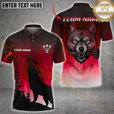 Maxcorners Darts Shirt Archer Wolf Blue Forest Theme Personalized Name, Team Name 3D Shirt (4 Colors)