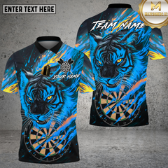 Maxcorners Tiger Dart Shirt Neon Wildfire Style Multioptions Personalized Name, Team Name Unisex 3D Shirt (4 Colors)