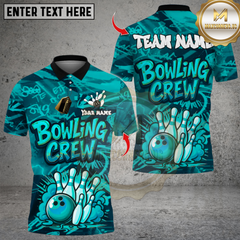 Maxcorners Spray Bowling Crew Multicolor Customized Name, Team Name 3D Shirts