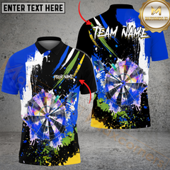 Maxcorners Darts Colorful Paint Style Multicolor Options Personalized Name, Team Name 3D Shirt