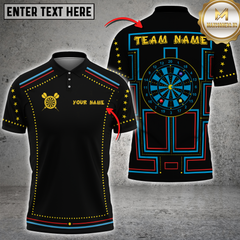 Maxcorners Darts Pacman Style Personalized Name 3D Unisex Shirt