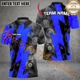 Maxcorners Billiard Ghost Thunder Multicolor Options Personalized Name, Team Name 3D Polo Shirt (4 Colors)