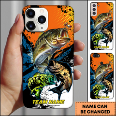Maxcorners Fishing Bass Power Trio Team Personalized Name 3D Phone Case