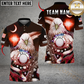 Maxcorners Golf Ball Cross Eagle USA Flag Multicolor Customized Name, Team Name 3D Shirts