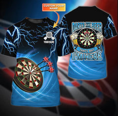 Maxcorners Dart Personalized 3D All Over Printed Dart And Beer Thunder Shirt