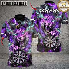 Maxcorners Darts Thunder Leopard Fury Multicolor Customized Name, Team Name 3D Shirts