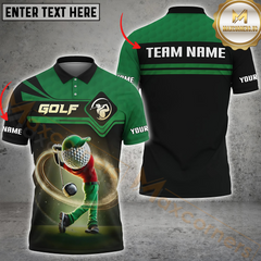 Maxcorners Golf Power Swing Glow Effect Multicolor Personalized 3D Shirt