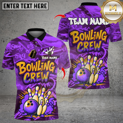Maxcorners Spray Bowling Crew Multicolor Customized Name, Team Name 3D Shirts