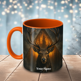Maxcorners Forest Guardian Deer Multicolor Options 3D Ceramic Mug
