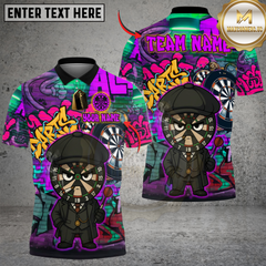 Maxcorners Darts Graffiti By The Order Of Peaky B Personalized Name, Team Name Unisex Shirt (4 Colors)