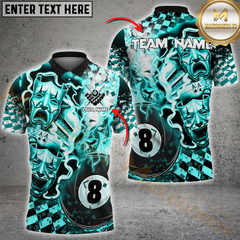 Maxcorners Billiard Ball 8 Pool Electric Theatrical Multicolor Options Personalized Name, Team Name 3D Shirt