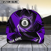 Maxcorners Billiard Ball 8 Stormeye Personalized Name 3D Cap (6 Colors)