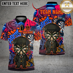 Maxcorners Darts Graffiti By The Order Of Peaky B Personalized Name, Team Name Unisex Shirt (4 Colors)