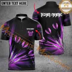 Maxcorners Darts Lightning Mutilcolor Option Customized Name, Team Name 3D Polo Shirt