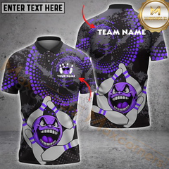 Maxcorners Bowling Angry Strike Multicolor Personalized 3D Shirt, Furious Ball & Exploding Pins Shirts