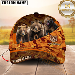 Maxcorners Hunting 3D Camo Pattern Personalized Hat Printed | Orange