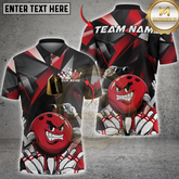 Maxcorners Angry Bowling Ball Multicolor Customized Name, Team Name 3D Shirts