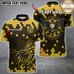 Maxcorners Darts Bee Customized Name, Team Name 3D Unisex Shirt
