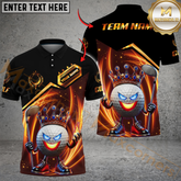 Maxcorners King of Swing Golf Polo Shirt, Customized Name & Team Name 3D Shirts (4 Colors)