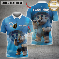 Maxcorners Darts Polar Bear Multicolor Customized Name, Team Name 3D Shirts